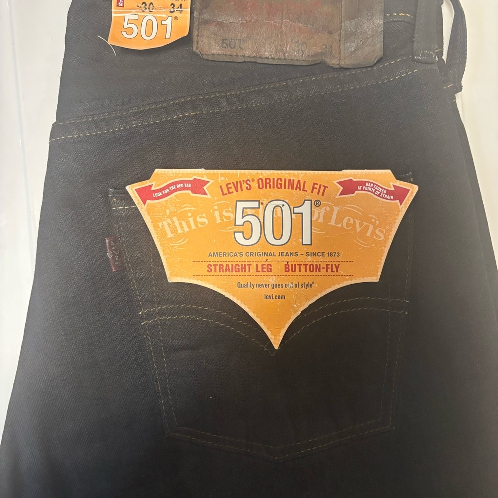 Levi's Men's Blaxk 501 Straight Leg Jeans
